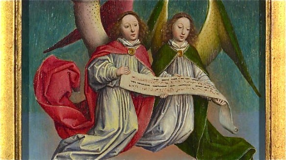 A Choir of Angels (detail), Simon Marmion, 1459