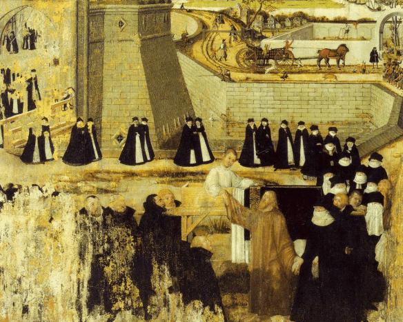 Lucas Cranach the Younger, Raising of the Son of the Widow of Nain (detail, 1569)